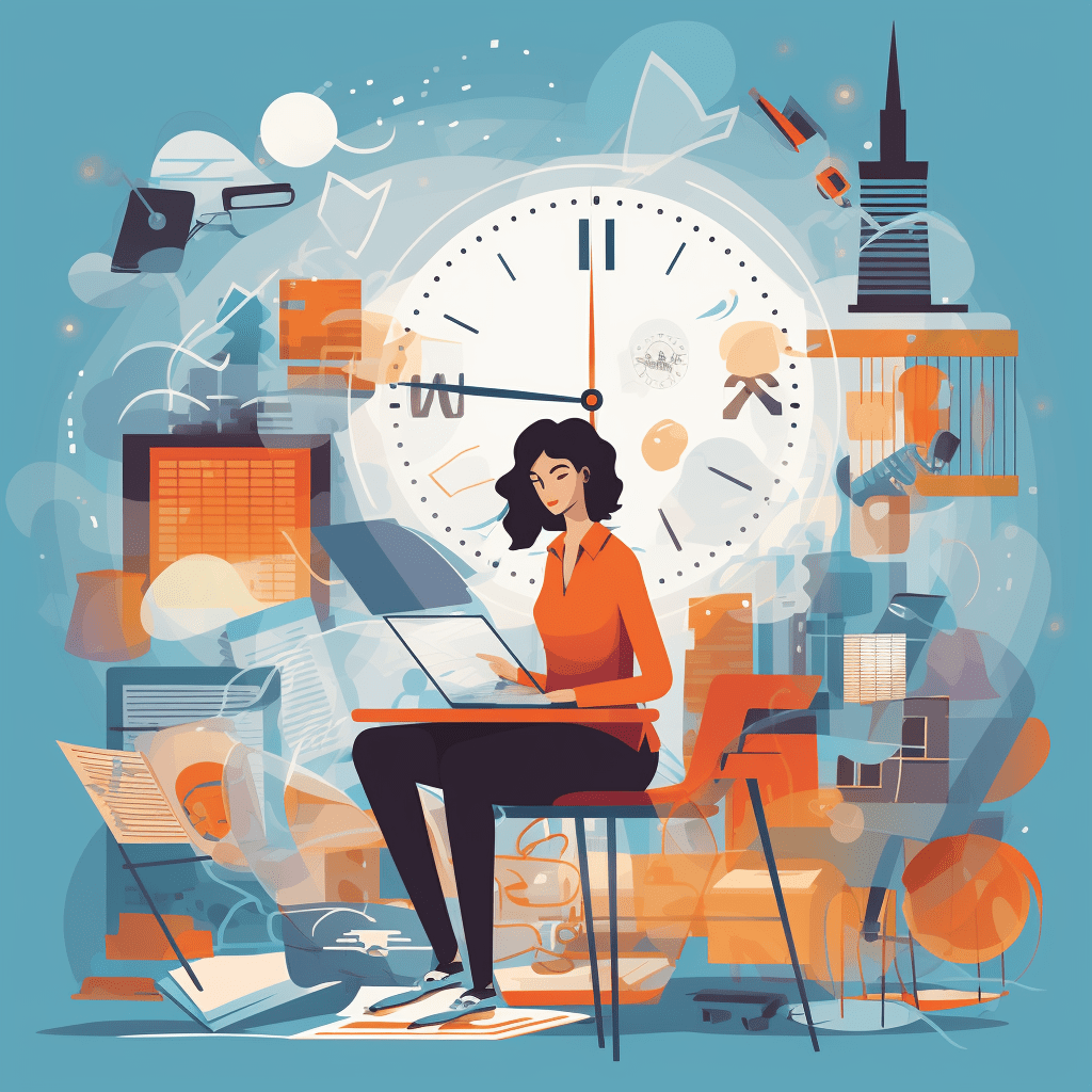 a girl having a busy life